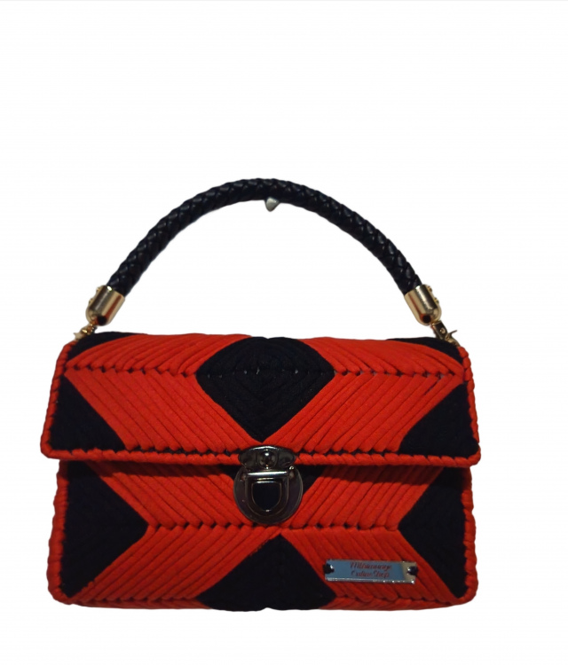 Black and Red Handmade Bag